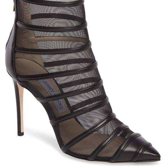 New Authentic JIMMY CHOO Belle Mesh Bootie - Picture 1 of 5